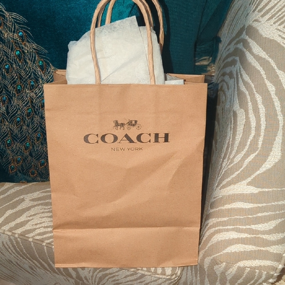 Coach Brown Paper Shopping Bag